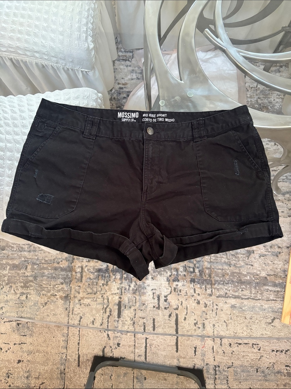 Mossimo Supply Co. Black Mid-Rise Jean Shorts